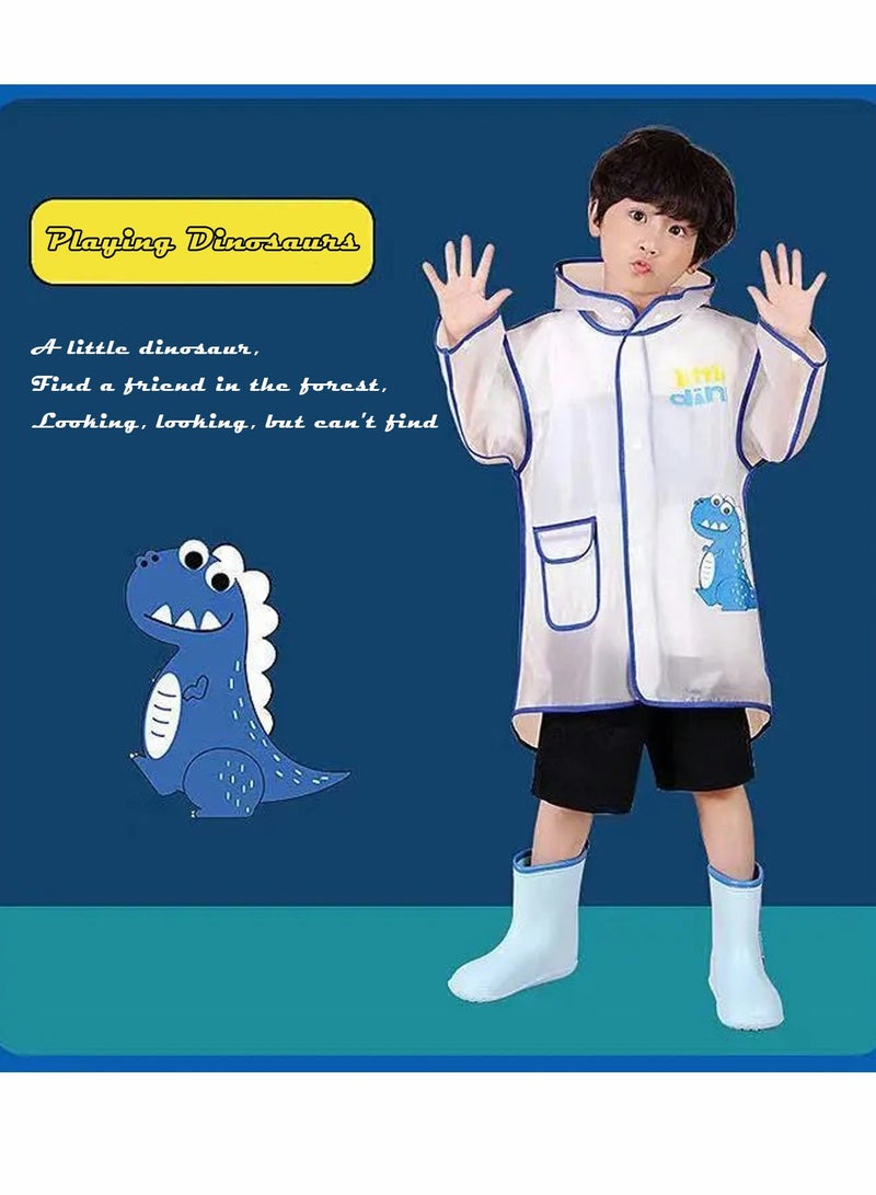 SYOSI Raincoat Poncho Clear EVA Kids Rain Coats, Portable Hooded Poncho Jacket Rain Coat, Quicksand Hood Lightweight Hooded Rain Jacket Poncho Outwear for Girls Toddlers Kids Children - Image 2