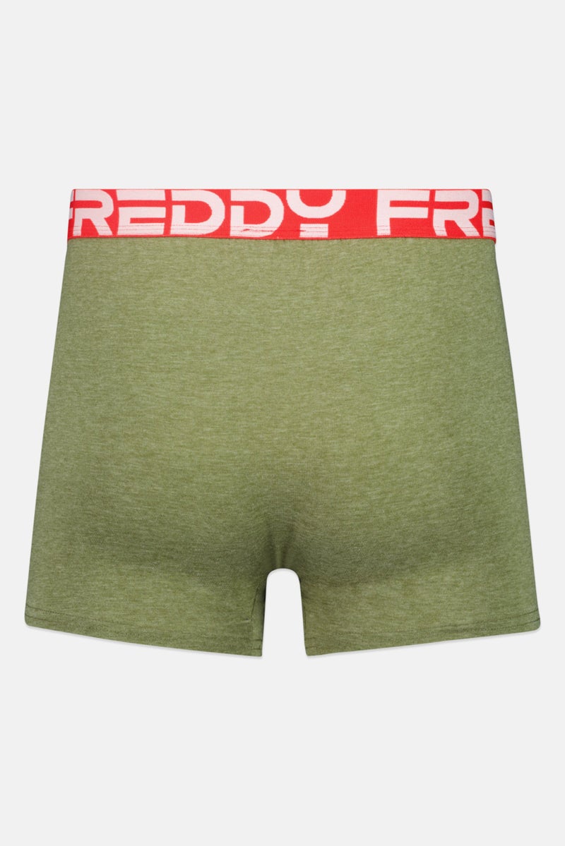 FREDDY Men Brand Logo Trunks, Olive - Image 2