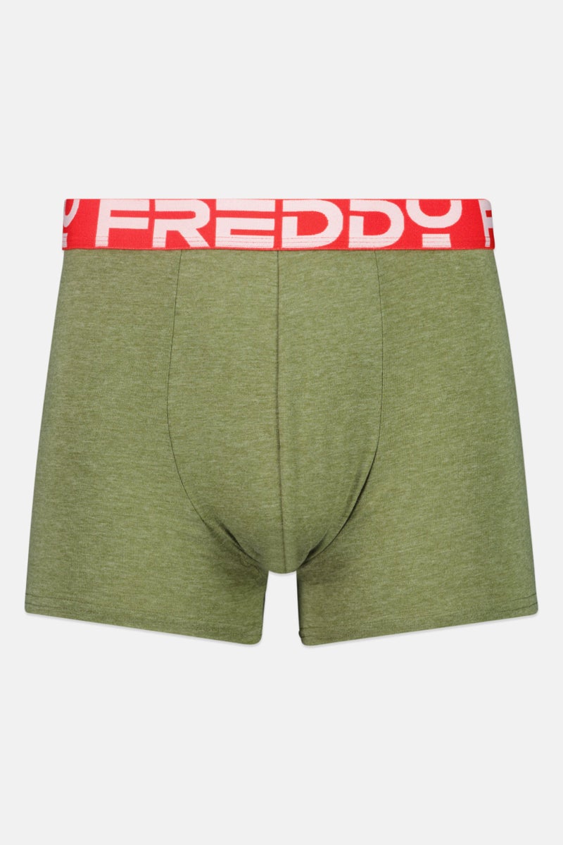 FREDDY Men Brand Logo Trunks, Olive - Image 1