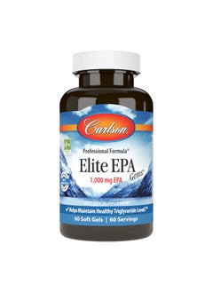 Elite Epa Gems 1000 Mg Epa Fish Oil Wildcaught Norwegian Fish Oil Supplement Sustainably Sourced Helps Maintain Healthy Triglyceride Levels 60 Softgels