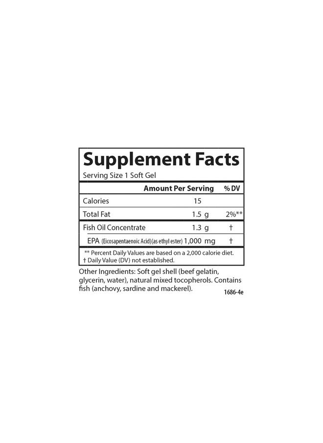 Carlson - Elite Epa Gems 1000 Mg Epa Fish Oil Wildcaught Norwegian Fish Oil Supplement Sustainably Sourced Helps Maintain Healthy Triglyceride Levels 60 Softgels - Image 1
