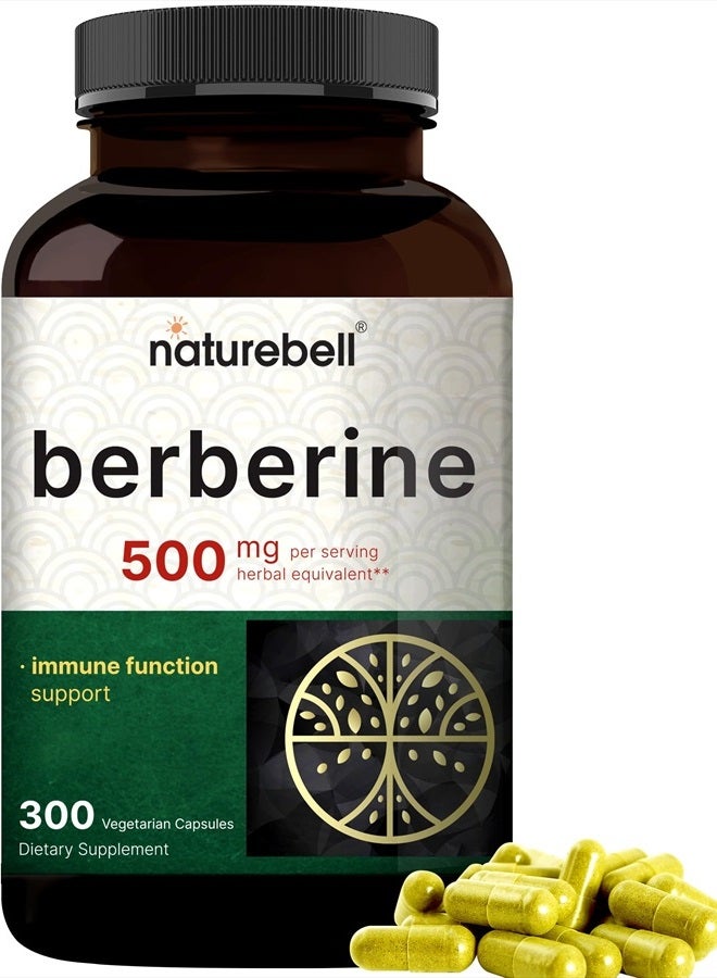 NatureBell Berberine Supplement 500mg | 300 Veggie Capsules - Image 1