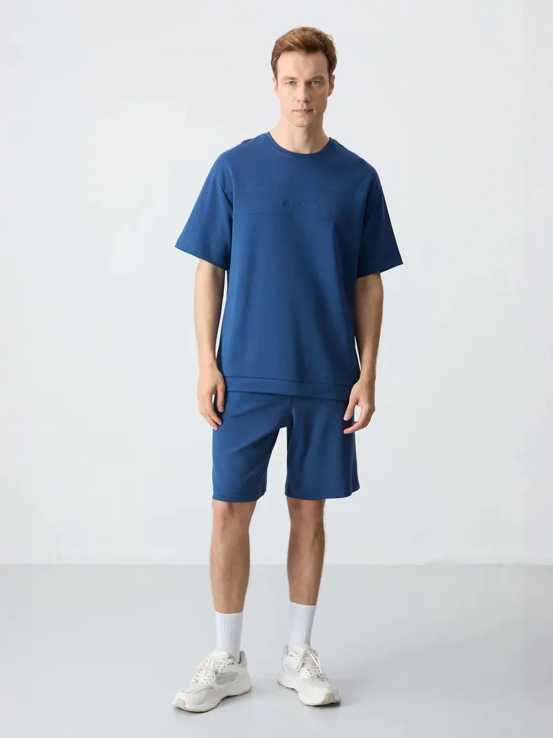 TOMMYLIFE TOMMY Men's Oversized Cotton-Blend T-Shirt And Shorts Set