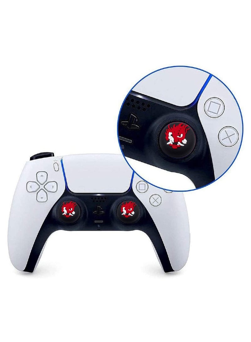 يونك 4 قطع تحكم سيليكون الإبهام قبضة عصا التحكم Thumbstick للبلايستيشن 5 و PS4 SY30 - Image 3