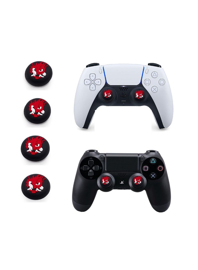 يونك 4 قطع تحكم سيليكون الإبهام قبضة عصا التحكم Thumbstick للبلايستيشن 5 و PS4 SY30 - Image 2
