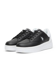 U.S. Polo Assn. Women's Black Low-Top Sneakers - Sleek Style with Lace-Up Design and Contrast White Heel Accent for Everyday Wear  - Image 3