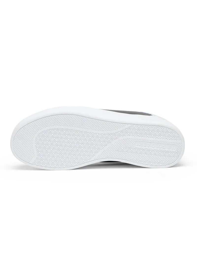U.S. Polo Assn. Women's Black Low-Top Sneakers - Sleek Style with Lace-Up Design and Contrast White Heel Accent for Everyday Wear
