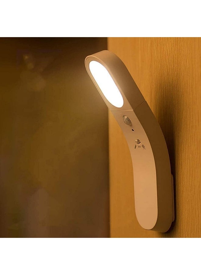 Royal Apex Blue Carbon Motion Sensor Night Light Usb Rechargeable Led Rotatable Lights Bedside Lamp Handheld Cordless Battery-Powered Flashlight Stick-Anywhere Wall Light For Bedroom Stairs Etc.  - Image 1