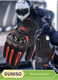 DUNISO Motorcycle gloves, touch screen riding full finger gloves,anti fall, anti slip and wear resistant, suitable for motorcycles, cycling, hiking, rock climbing  - Image 1