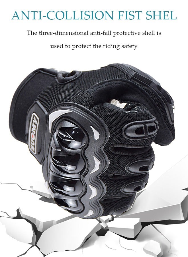 DUNISO Motorcycle gloves, touch screen riding full finger gloves,anti fall, anti slip and wear resistant, suitable for motorcycles, cycling, hiking, rock climbing  - Image 4