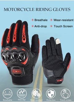 DUNISO Motorcycle gloves, touch screen riding full finger gloves,anti fall, anti slip and wear resistant, suitable for motorcycles, cycling, hiking, rock climbing  - Image 3