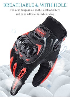 DUNISO Motorcycle gloves, touch screen riding full finger gloves,anti fall, anti slip and wear resistant, suitable for motorcycles, cycling, hiking, rock climbing  - Image 5