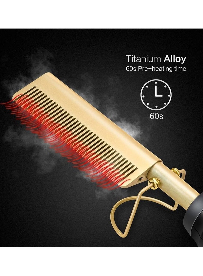 Hair Straightener Flat Irons Straightening Brush Hot Heating Comb Hair Straight Styler Corrugation Curling Iron Hair Curler Comb - Image 2