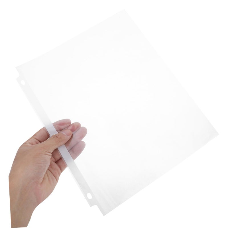 50 Clear Plastic Binder Sleeves Document Protectors for Ring Binders Transparent Sheet Storage - Image 4