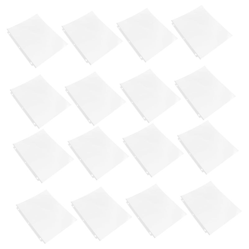 50 Clear Plastic Binder Sleeves Document Protectors for Ring Binders Transparent Sheet Storage - Image 2