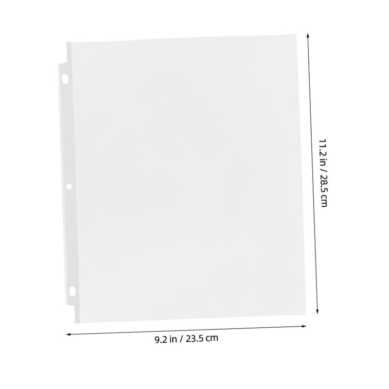 50 Clear Plastic Binder Sleeves Document Protectors for Ring Binders Transparent Sheet Storage - Image 3
