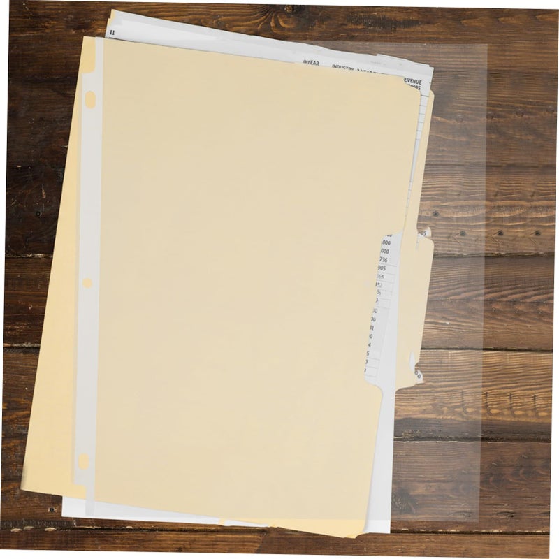 50 Clear Plastic Binder Sleeves Document Protectors for Ring Binders Transparent Sheet Storage - Image 5