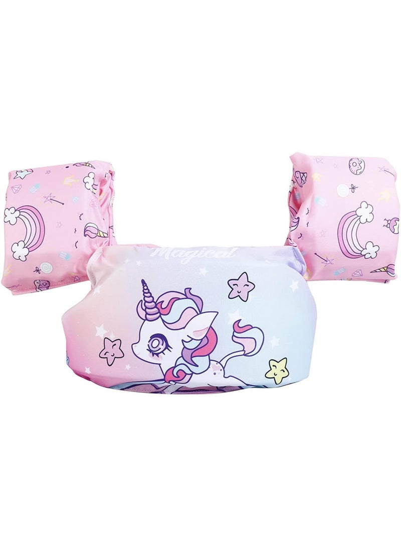 TOMSHOO سترة سباحة للأطفال، أجنحة مائية للأطفال، عوامات ذراع للأطفال من 30-50 رطل، مساعد سباحة آمن للأطفال، قابلة للنفخ، أشرطة ذراع سباحة، أكمام عائمة للسباحة للبحر/المسبح/الشاطئ/التدريب - Image 1