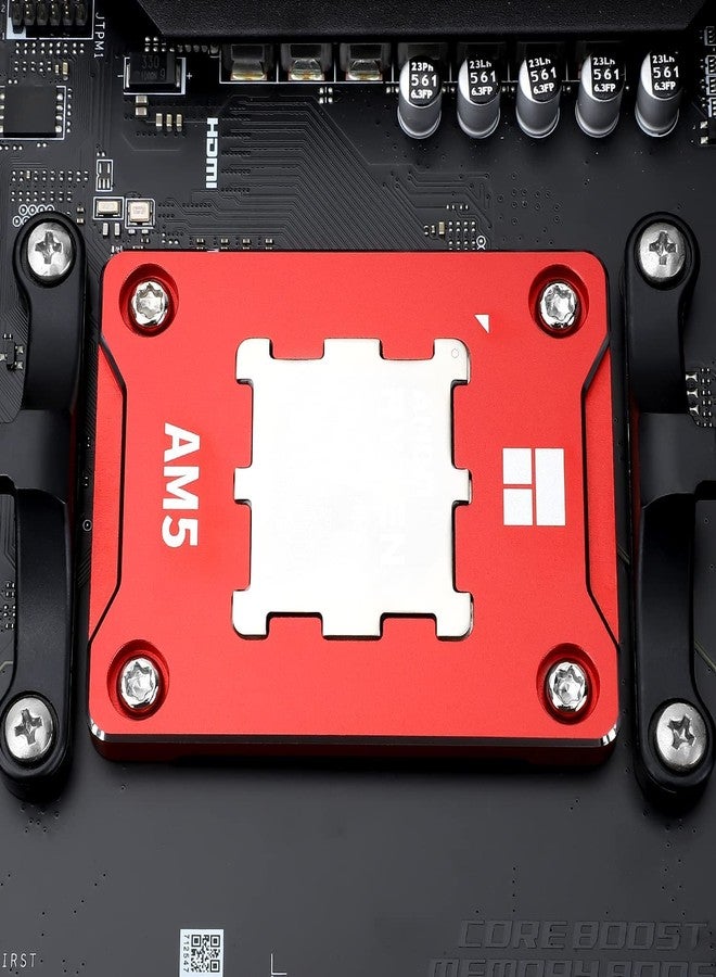 ITleads Thermalright AM5 CPU Contact Frame Anti-Bending Buckle for Am5 Curved Pressure Plate CPU Stress Bending Correction Fixer.(Red) - Image 2