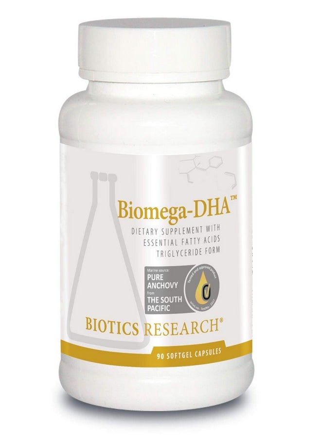 BIOTICS Research Biomega Dha Fish Oil 600 Mg Dha Supports Learning And Memory Fetal Brain Vitamins 90 Softgels  - Image 2