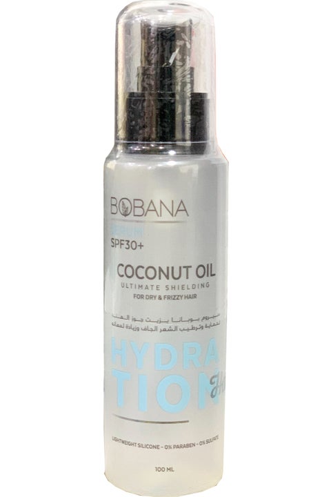 بوبانا سيروم حماية من الشمس 30+ لترطيب الشعر بزيت جوز الهند 100 مل