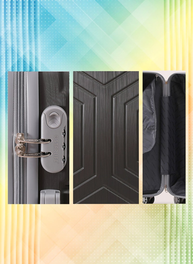 STARLIFE 3 Piece ABS Hard side Trolley Luggage Set Spinner Wheels with Number Lock 20/24/30 Inch - Image 5