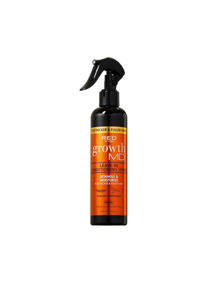Red by Kiss - Growth Md Leave-In Conditioning Spray, Lightweight Detangle Moisturize & Strengthen, 5X Menthol Biotin, Panthenol & Niacinamide For Thicker Fuller Hair, Vegan Formula & Cruelty Free, 8 Oz - Image 1