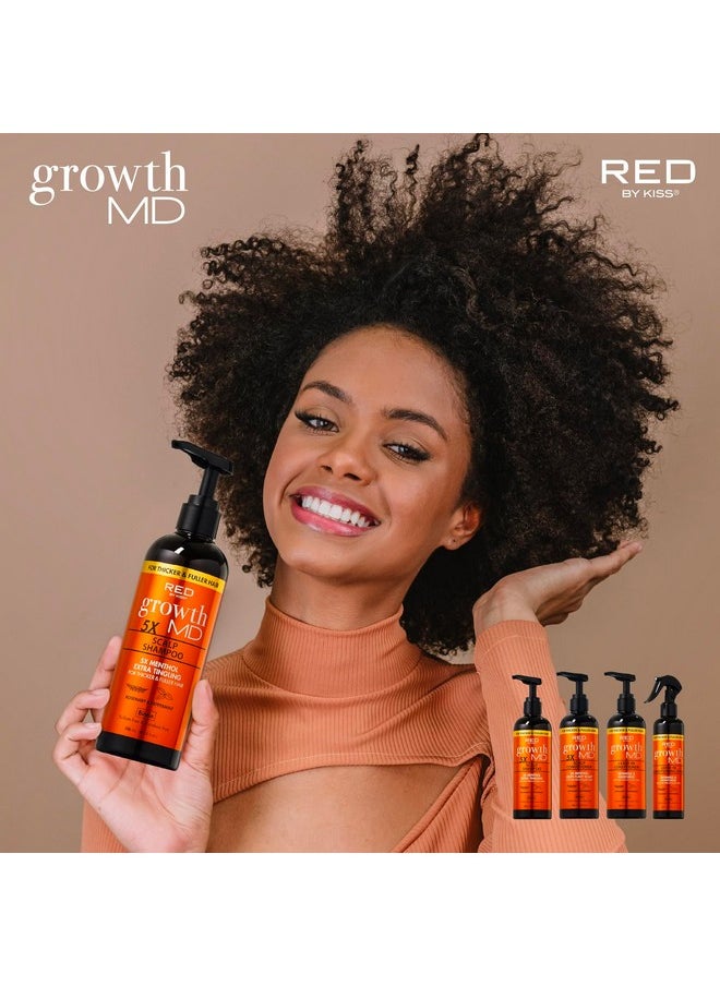 Red by Kiss - Growth Md Leave-In Conditioning Spray, Lightweight Detangle Moisturize & Strengthen, 5X Menthol Biotin, Panthenol & Niacinamide For Thicker Fuller Hair, Vegan Formula & Cruelty Free, 8 Oz - Image 1