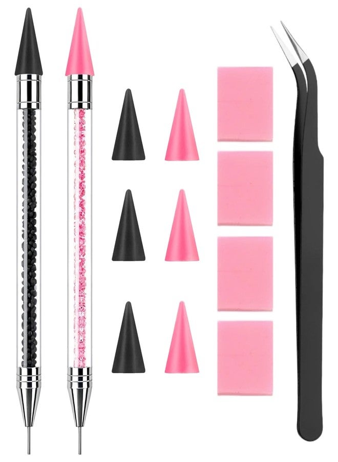 NFRBTD Rhinestone Picker Tool, 2 Pack Rhinestone Pen Bedazzling Pen with Tweezer - Image 1