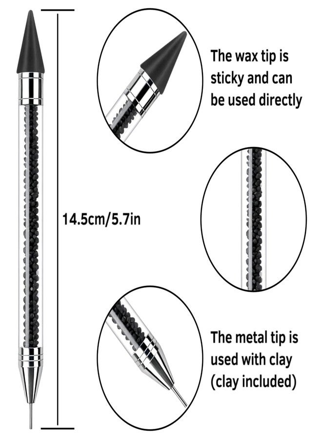 NFRBTD Rhinestone Picker Tool, 2 Pack Rhinestone Pen Bedazzling Pen with Tweezer - Image 2