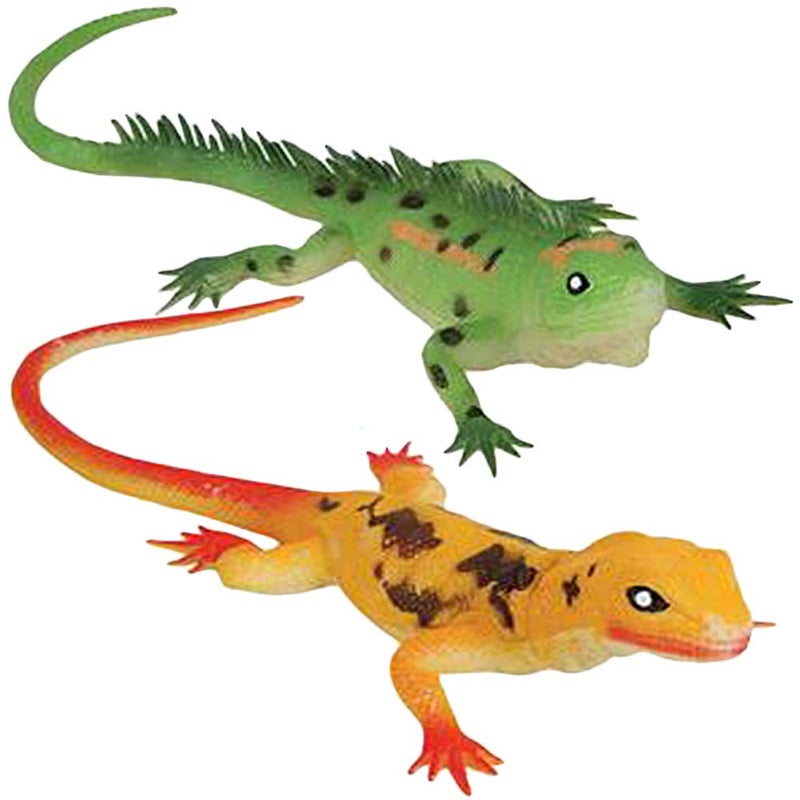 ArtCreativity Soft Lizard Toys for Kids, Set of 2, PVC Animal Figurines, 13.5â€ Long Lizard Toys for Pretend Play and Wildlife Decorations, Gifts & Favors for Safari or Zoo Birthday Party - Image 1