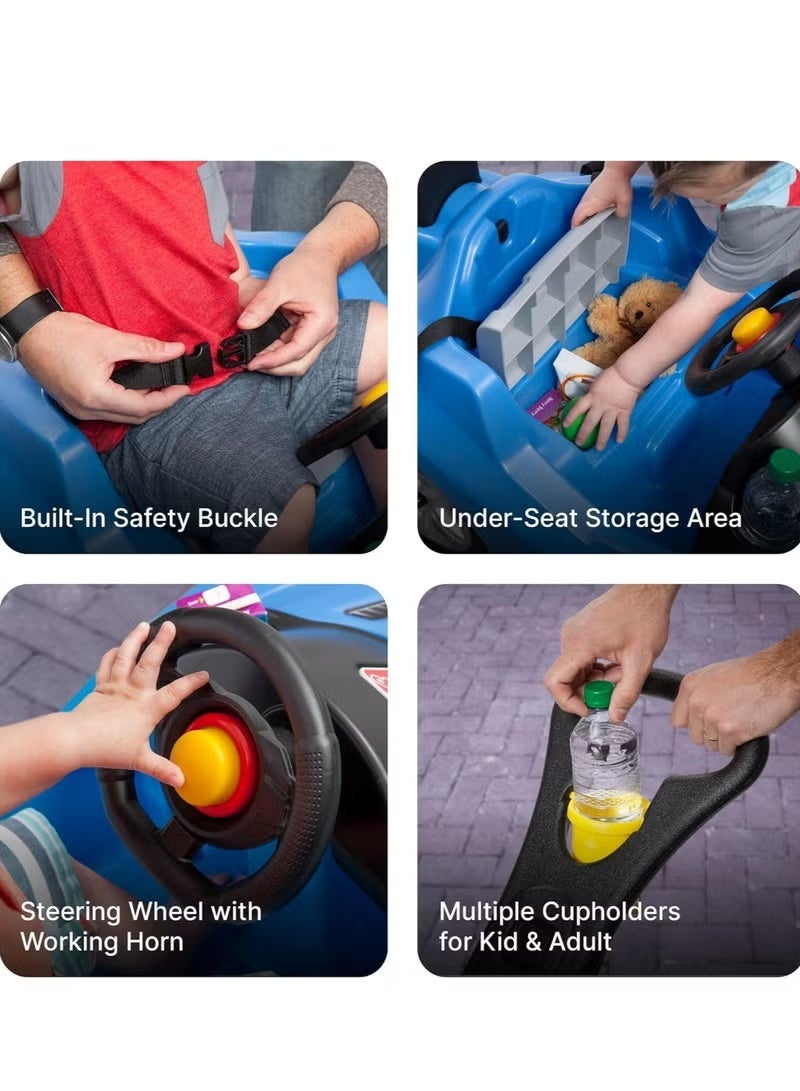 Step2 Whisper Ride Cruiser Blue Kids Push Car for both Boys and Girls - Image 3
