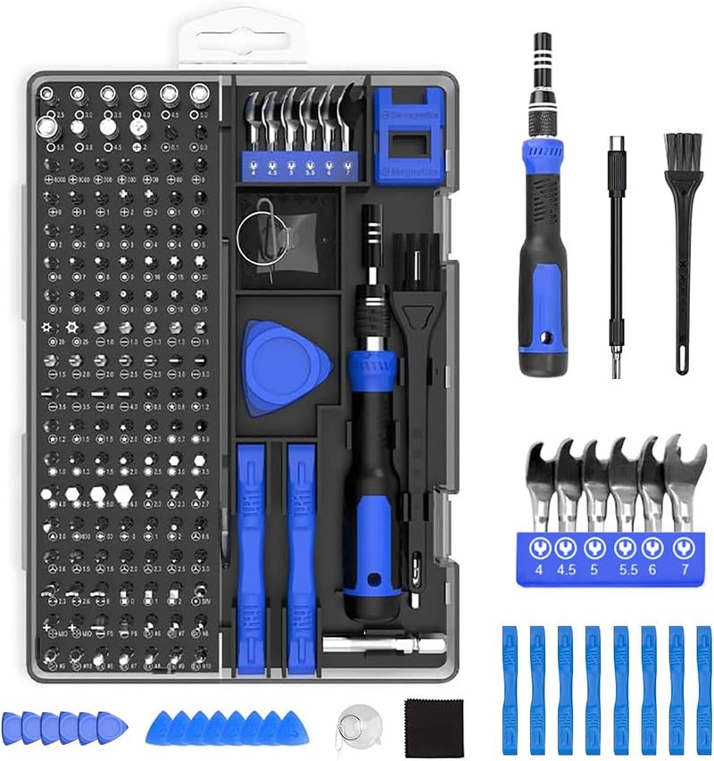 Cestbella Precision Screwdriver Set, 160Pcs Magnetic Computer Driver Kit 124 Drill Bits Professional Repair Tool Kit with Case, Mini Electric Precision Screwdriver for Phone Laptop Game Console MacBook Tablet - Image 1