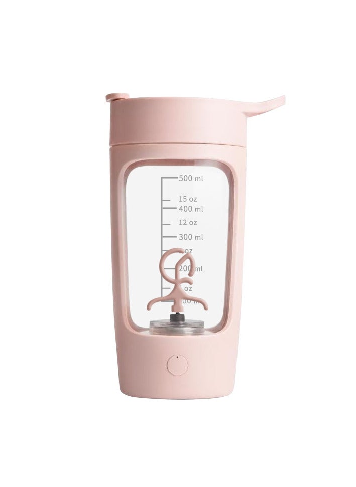 Flexzone Electric Protein Shaker Bottle, 100% Leakproof Mixer - Usb Rechargeable Blender Bottles, Shaker Bottles For Protein Mixes, Made With Tritan Safe Material - Free Bpa - 650Ml (Pink) - Image 1