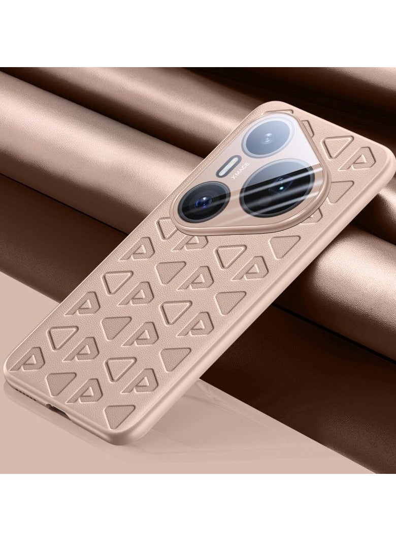 general Case Compatible with Huawei Pura 80 Ultra, Plain Leather Case All-Inclusive Lens Camera Protector Soft Edge Bumper Anti-Fingerprint Shockproof Protective Back Cover