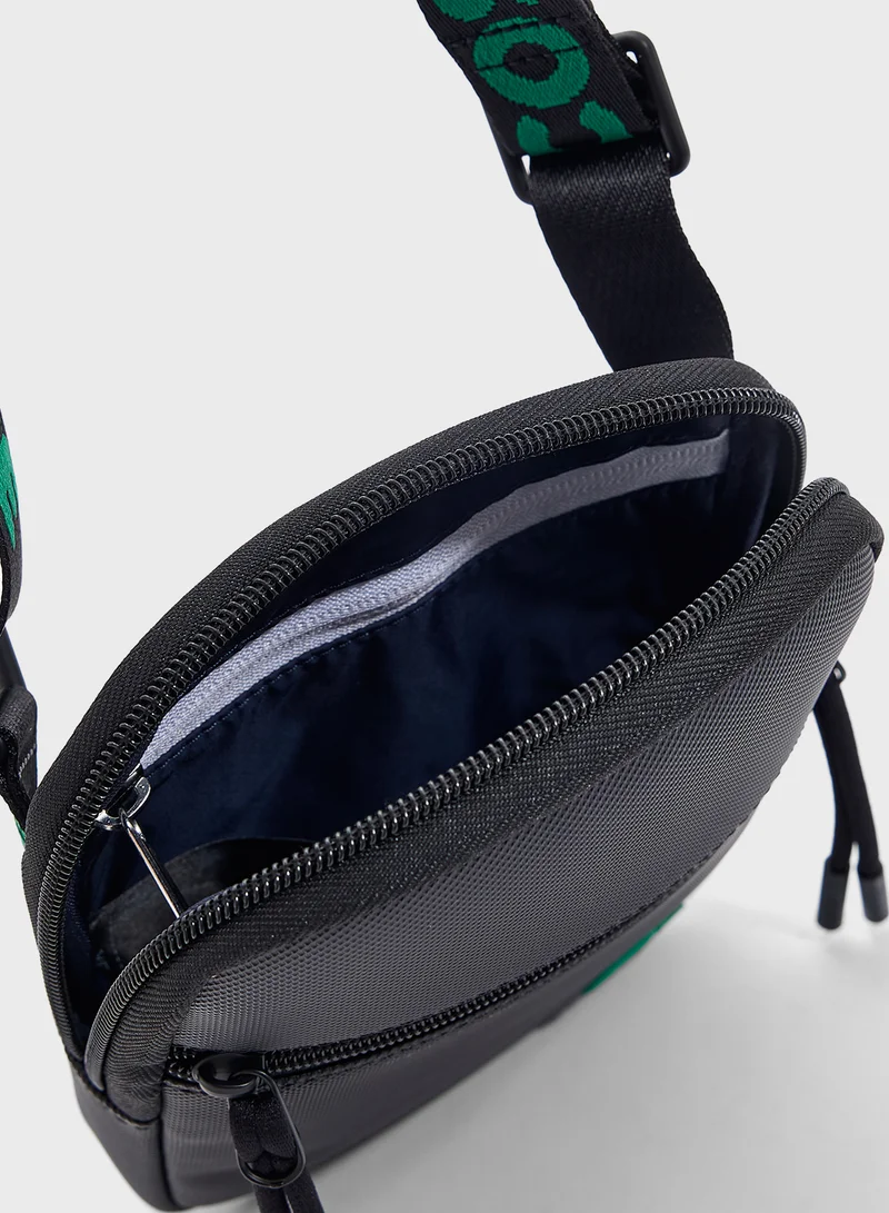 LACOSTE Logo Zip Over Crossbody