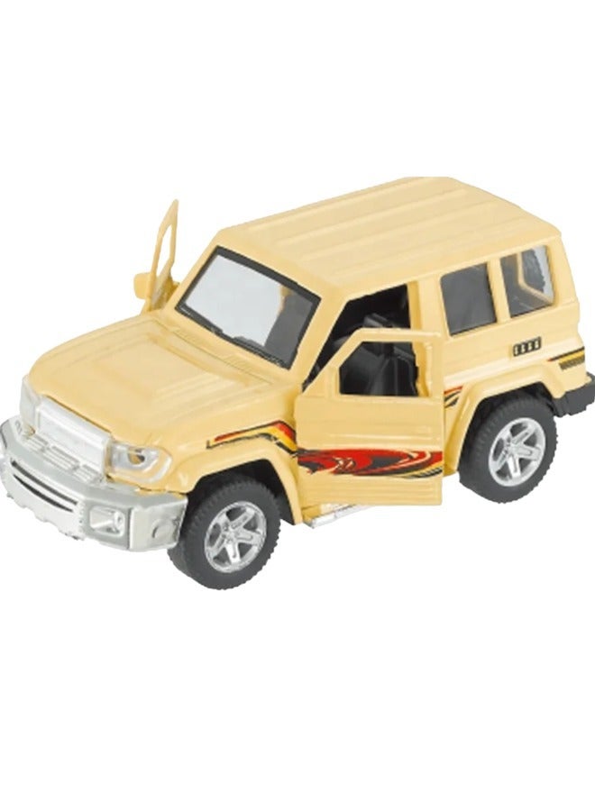 Toy Box Land Cruiser Jeep Pull back Metal Car Zinc Alloy For Kids 