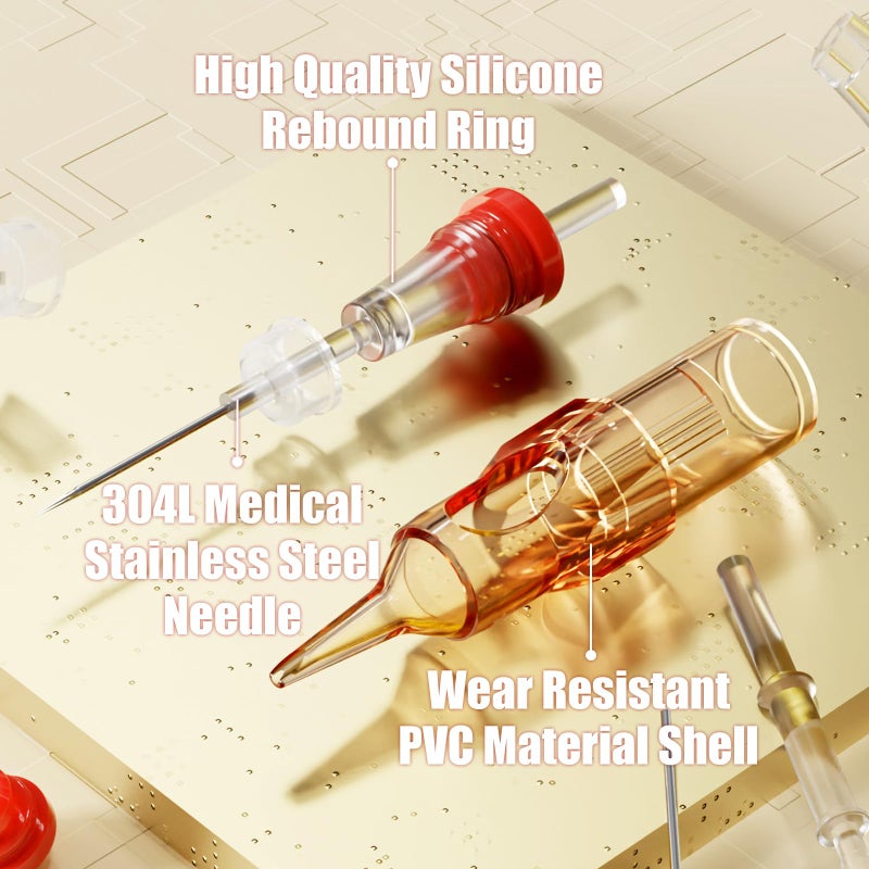 Dragonhawk Pro Tattoo Needles Cartridges, 1201RL Round Liner Pro Needles Pins for Super Artists, 20 Pcs Disposable - Image 3