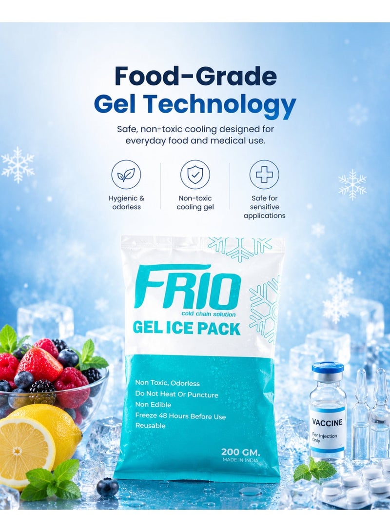 FRIO 200GM Reusable Gel Ice packet – Long Lasting Freezer Pack for Lunch Box & Cooler... - Image 5