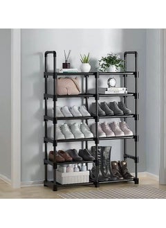 Shoe Racks,2 Row 6 Tier,Shoe and Boots Organizer Storage Shelf,Stackable Metal Stand Shelf,Keep Room Neat Door Space Saving (2 Row 6 Tier)