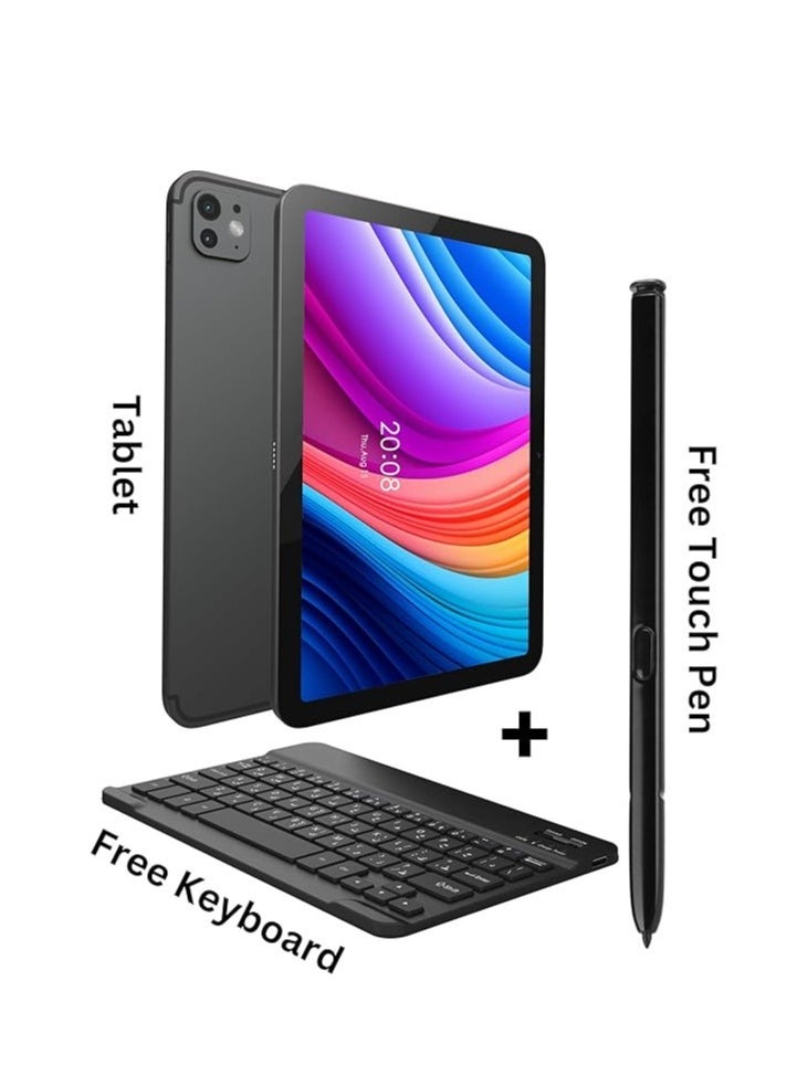 Oteeto - TAB 15 Tablet 10.1 Inch | 4G SIM & Dual SIM 5G | Octa Core Processor | Android 13 | 8GB RAM & 512GB ROM | 6000mAh Battery | 8MP Front & 13MP Rear Camera | Includes Flip Cover & Keyboard | iOS-Style User Interface Tablet - Image 1