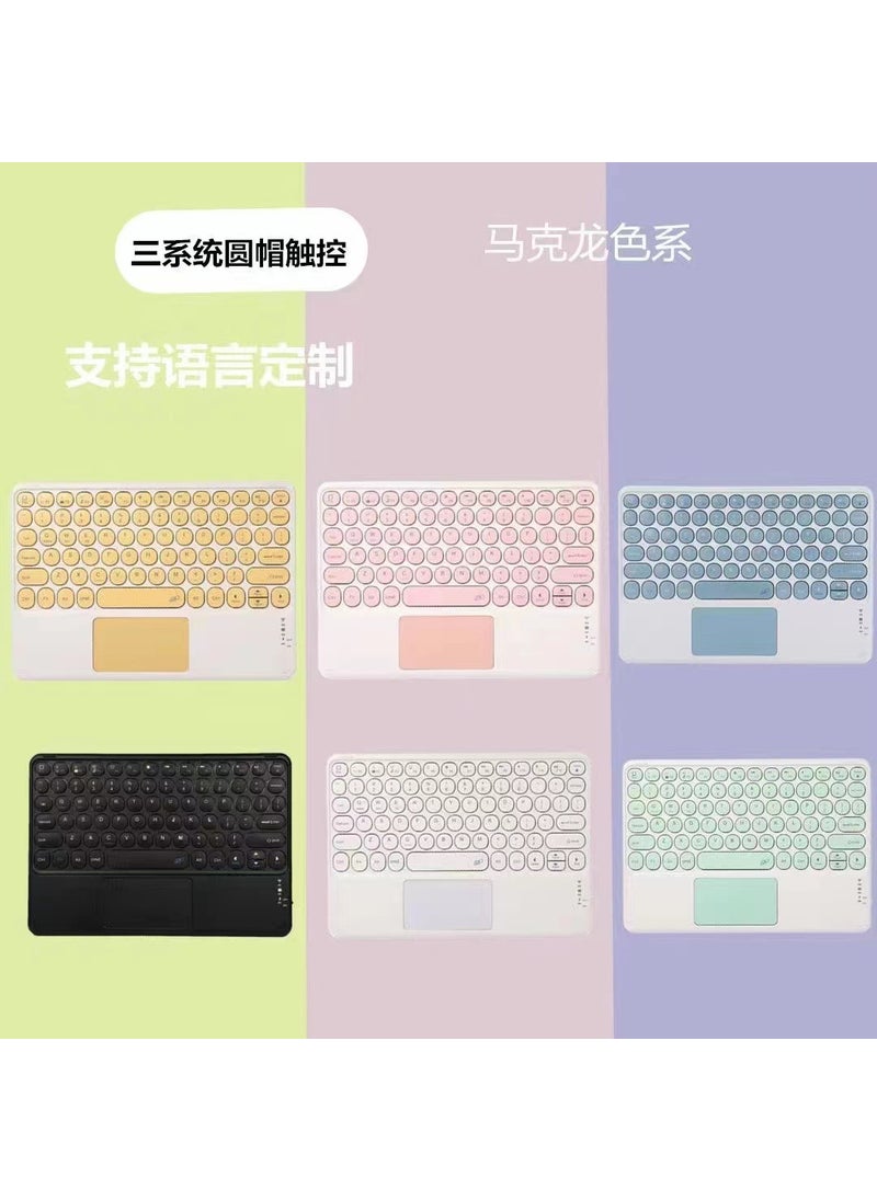 Generic - Realme Pad 10.4 Inch Spanish Bluetooth Keyboard CaseProtective Cover + round cap touch keyboard Protective Cover + round cap touch keyboard - Image 1