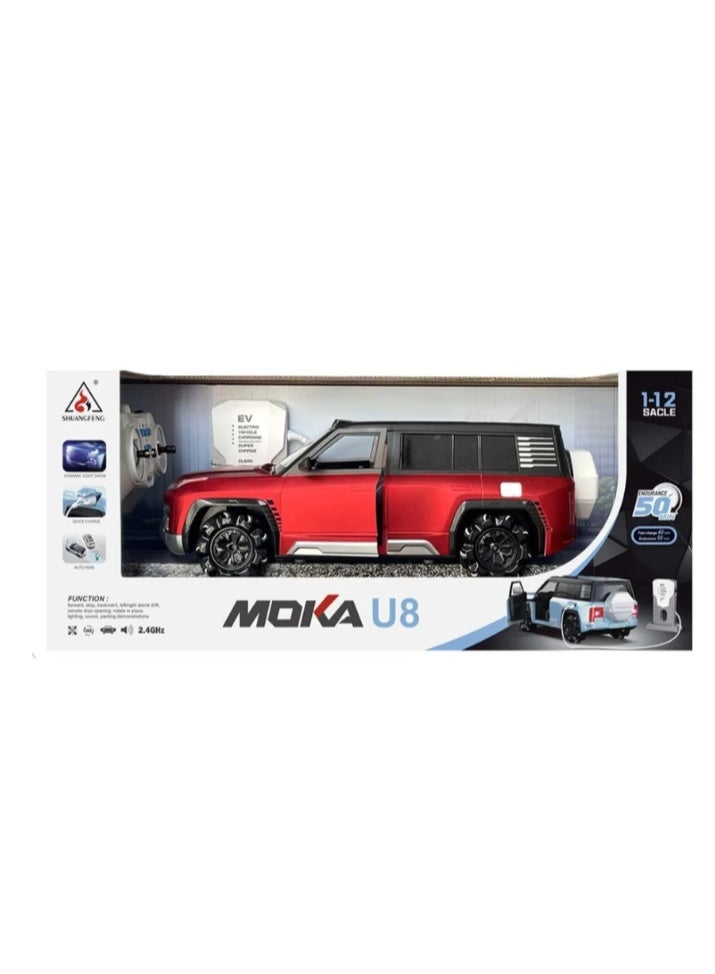 RED RC 360* Moka U8 Rechargeable Remote Control Car, G-turn - Image 1