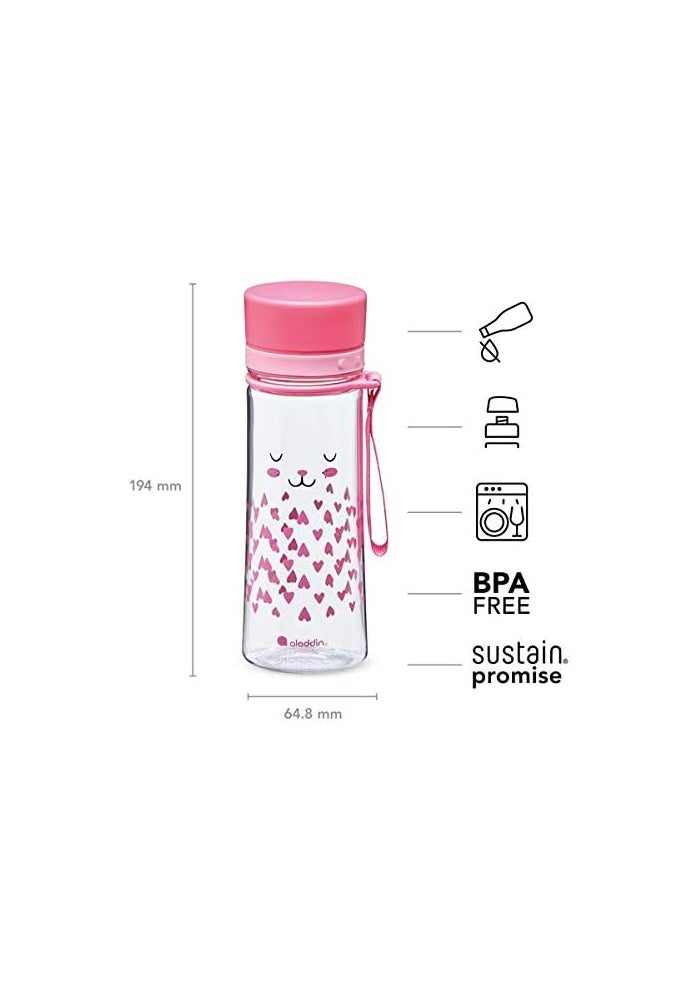 Aladdin My First Aveo Bunny Water Bottle for Kids 0.35L Pink - Leakproof and BPA-Free - Image 3