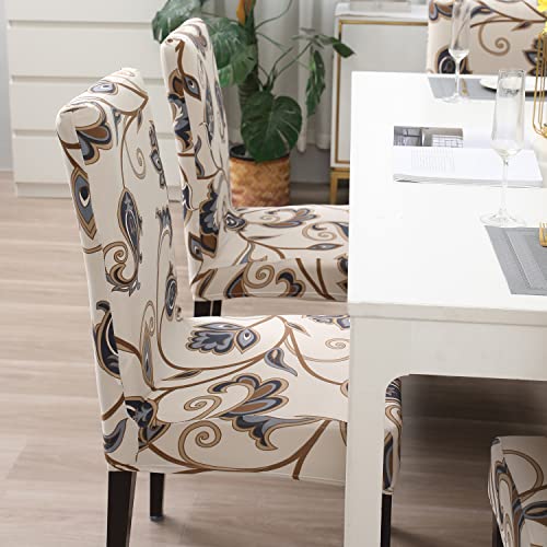 HOKIPO Elastic Chair Cover Set of 2 Stretchable Washable Dining Slipcovers (AR-4097-D32*2) - Image 3