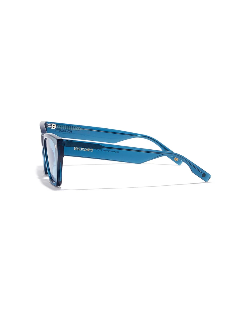 30Sundays Rhodes,Women Sunglasses, Cat Eye Sunglasses, UV Protection: UV400 (Blue,Blue)