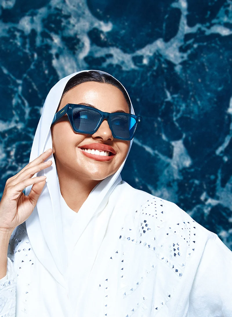 30Sundays Rhodes,Women Sunglasses, Cat Eye Sunglasses, UV Protection: UV400 (Blue,Blue)