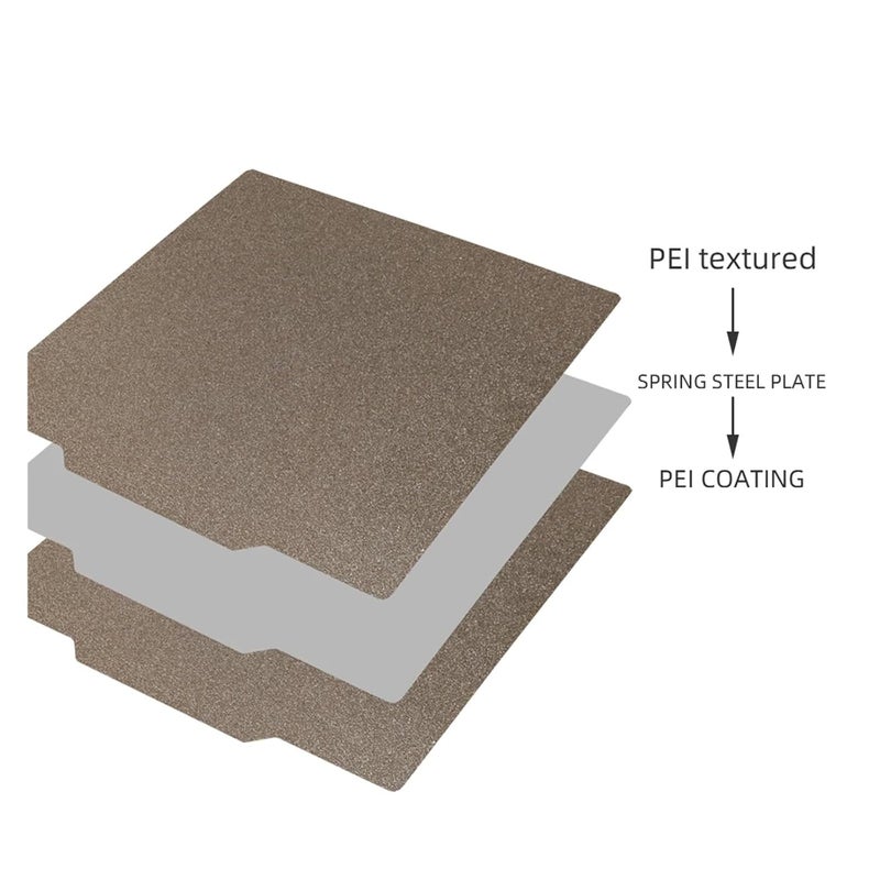 سرير مغناطيسي ساخن مزدوج الجوانب من مادة PEI مقاس 410x410 مم قابل للإزالة للطابعة ثلاثية الأبعاد - Image 4