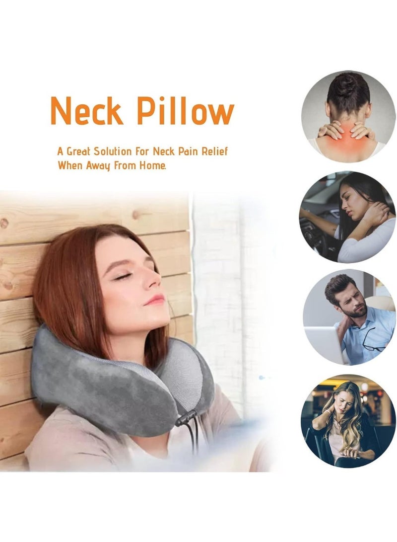 MAANYS Travel Pillow for Airplane Sleeping, Memory Foam Neck Pillow, Versatile Usage for Travel, Car, Office, Work from Home, Ideal Travel Kit with 3D Eye Mask, Earplugs & Portable Luxury Bag(Black) - Image 5