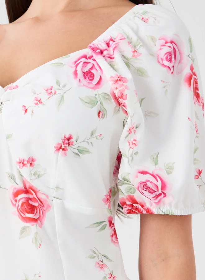 Take Two Floral Print Dress